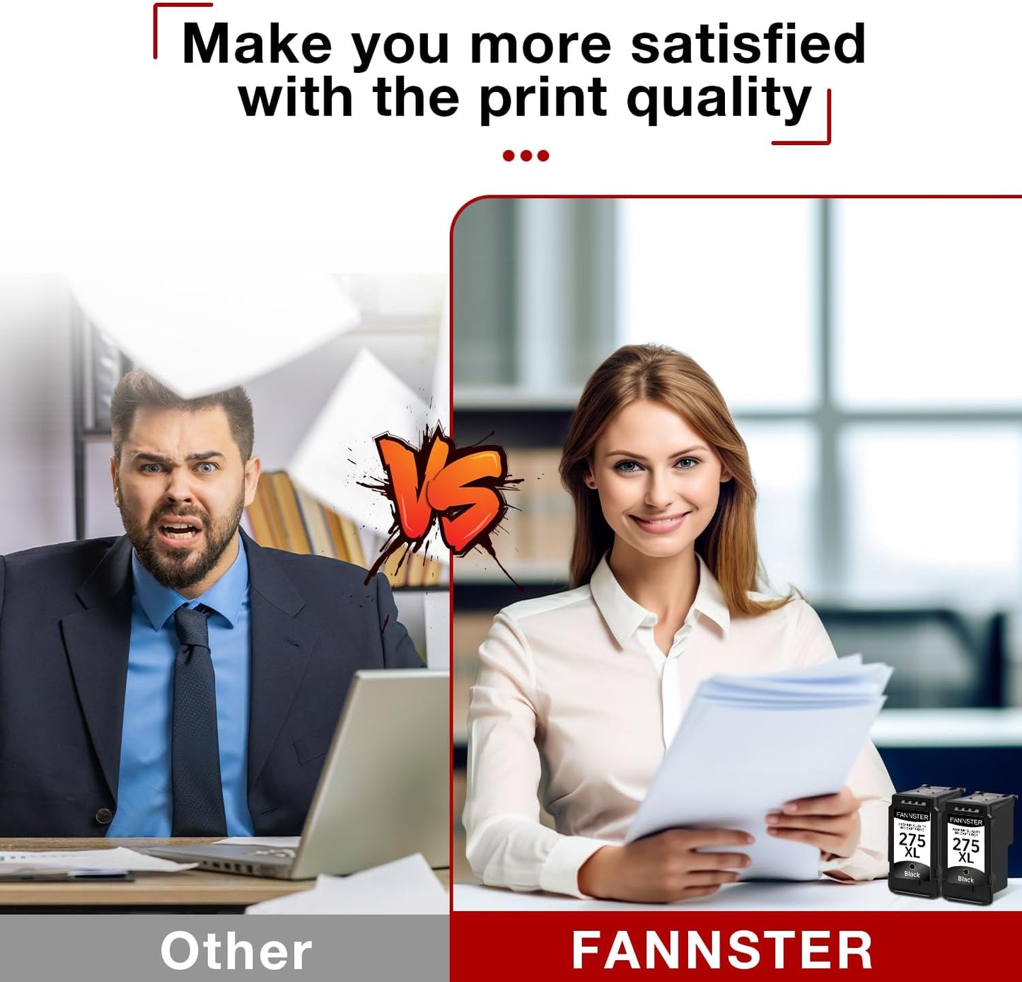 275XL Black Remanufactured Ink Cartridge Replacement for Canon 275 PG275 PG-275 XL PG-275XL PGI275 XL Black BK 1-Pack Replacement for Canon PIXMA TS3500 TS3522 TR4720 TR4700 TR4722 TS3720 Printer