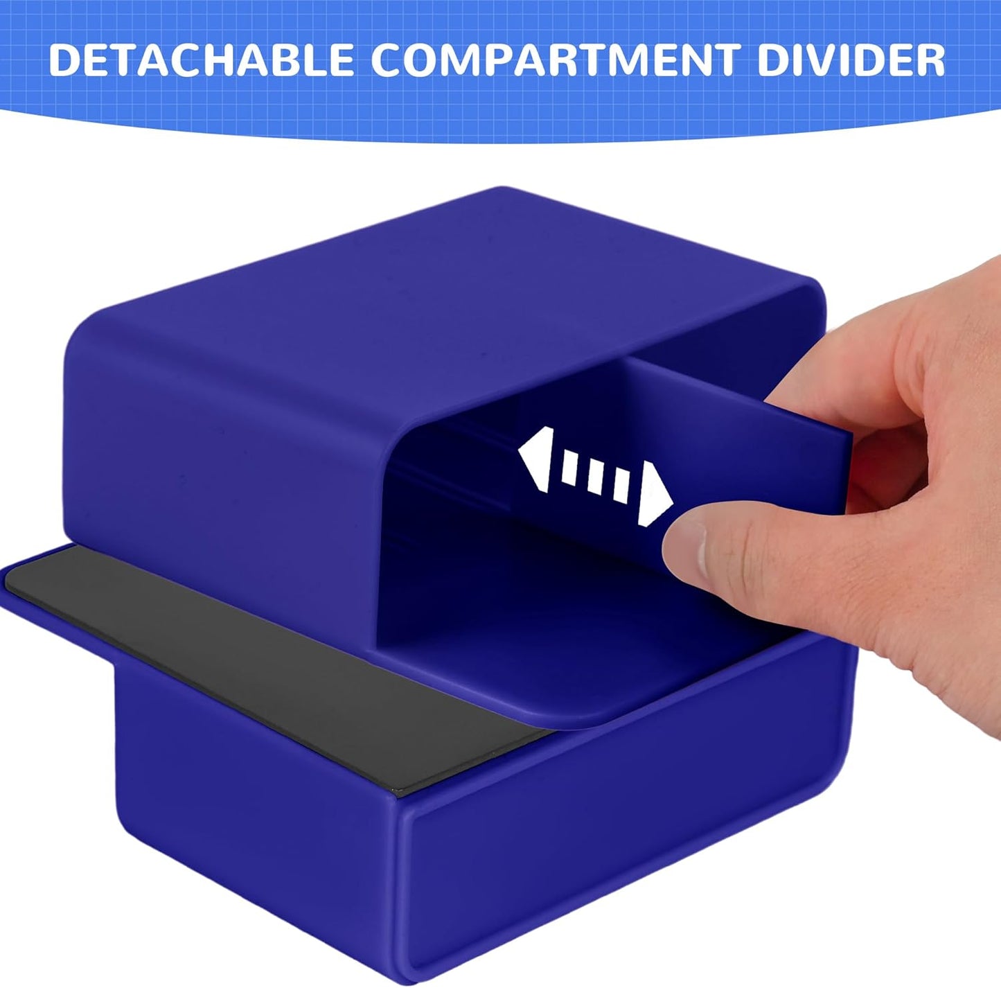 Magnetic Dry Erase Marker Holder, Magnetic Pen Marker Holder for Whiteboard, Fridge, Locker Accessories, School, Office, Home, Magnet Pen Cup,1 Pack, Dark Blue