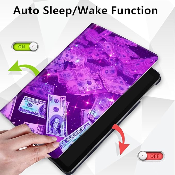 for All-New Amazon Kindle Fire HD 10 Tablet Case (13th Generation, 2023 Release) 10.1", 360 Degree Rotating Stand Cover with Auto Wake Sleep Case for Fire Tablet 10 2023,Starlight Flash Powder
