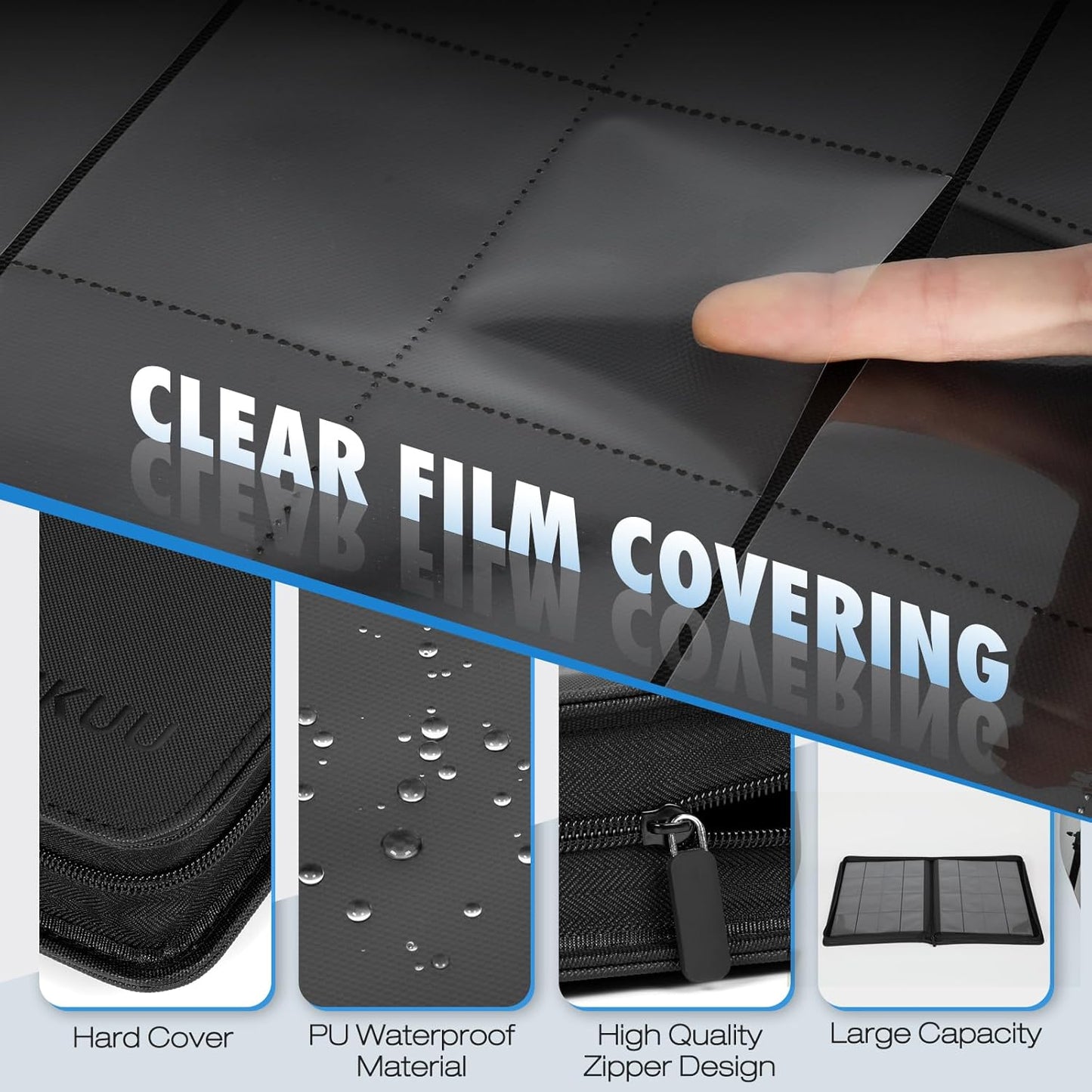 Card Binder, 720 Pockets Trading Card Binder with Sleeves Card Organizer, 12 Pocket Sports Card Holder for Game Card, Baseball Football Basketball Cards (720 Pockets)