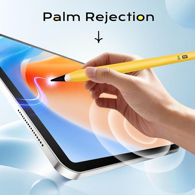 Stylus Pen for iPad 2025-2018 Faster Charge Apple Pencil with Palm Rejection Tilt Sensitivity 2B Pencils Appearance Magnetic Pen for Mini 5/6, iPad 6/7/8/9/10/A16, Air 3/4/5/6/7, IPad Pro11/12.9"/13"