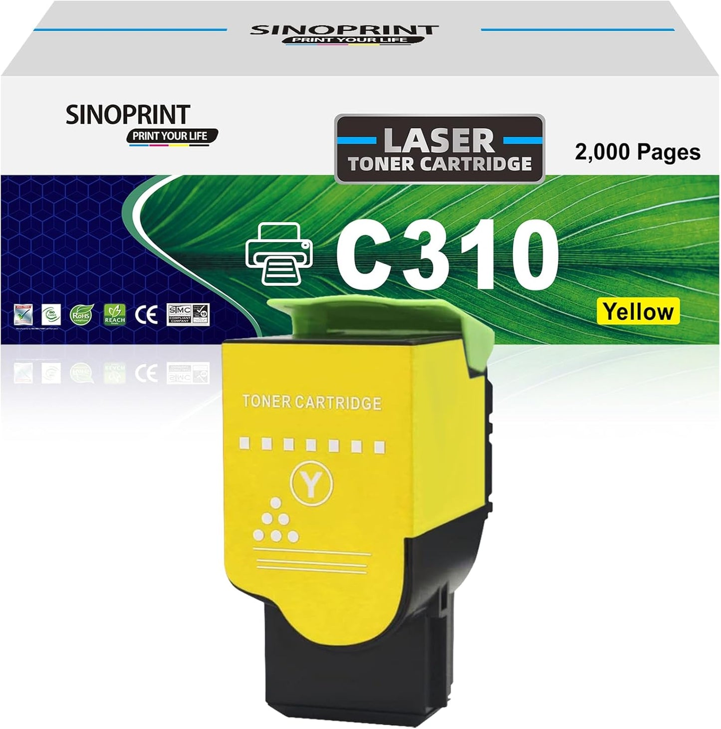 Remanufactured C310 C315 Toner Cartridge Replacement 006R04359 for Xerox C310 C315(1-Pack Yellow)