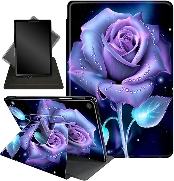 for Kindle Fire 7 case 2019 2017 Release 9th 7th Generation,360 Degree Rotating Stand Smart Protective Cover Case for Amazon fire 7 Tablet 9th/7th Generation,Tree Sunset