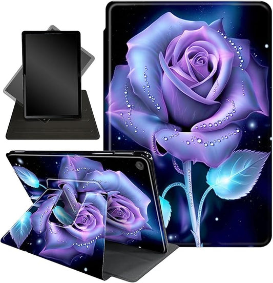 for Kindle Fire 7 case 2019 2017 Release 9th 7th Generation,360 Degree Rotating Stand Smart Protective Cover Case for Amazon fire 7 Tablet 9th/7th Generation,Tree Sunset