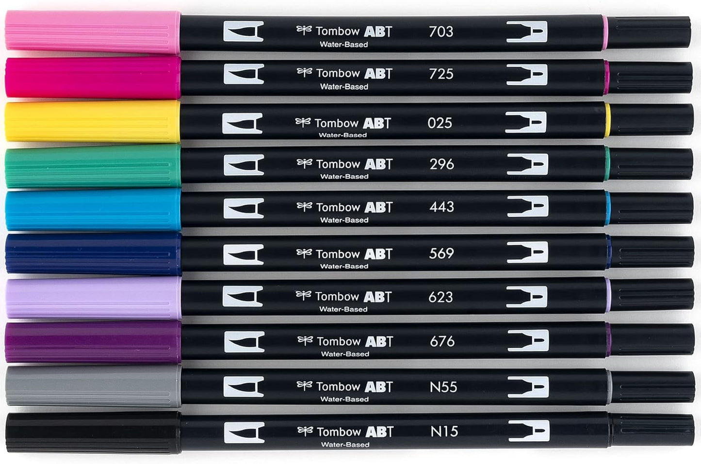 Tombow 56188 Dual Brush Pen Art Markers, Galaxy, 10-Pack. Blendable, Brush and Fine Tip Markers