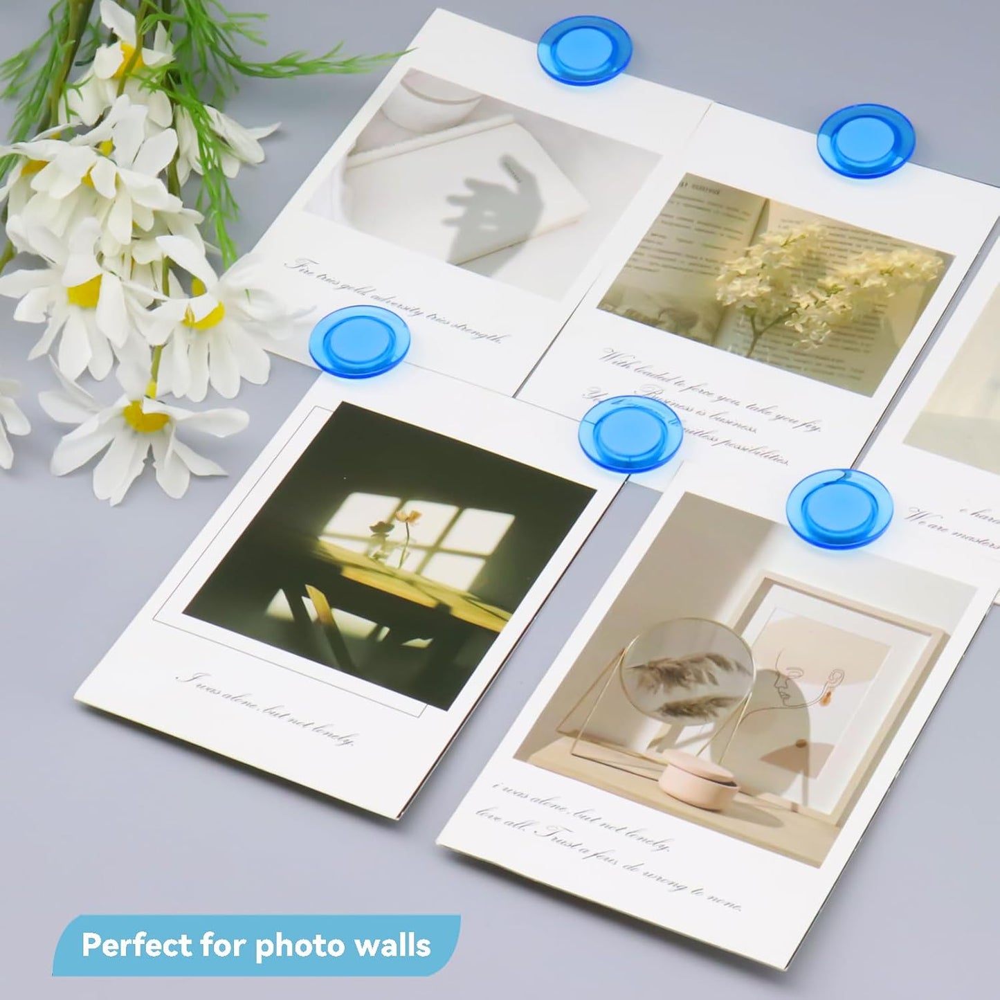 ZDZBLX Fridge Magnets, 28 Pack Magnet Strong Magnets Refrigerator Magnets Small Magnets for Whiteboard, Heavy Duty Magnets Mini Magnets Cute Round Magnets for Fridge, Locker, Classroom, Office (Blue)