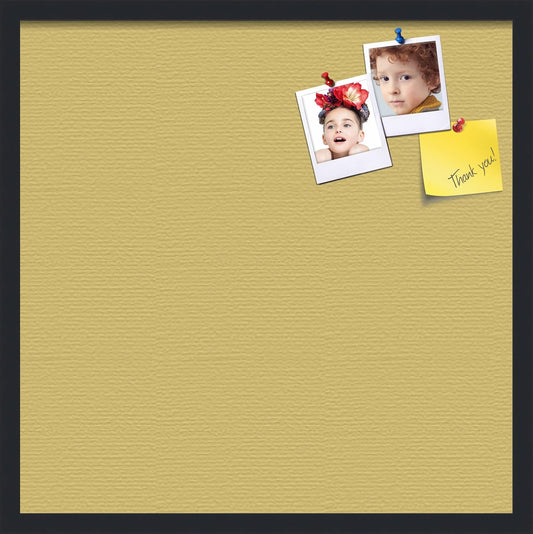 PinPix 24x24 Inch Cork Bulletin Board. This Decorative Framed Pin Board Comes with Honey Pastel Design and a Satin Black Frame. Ideal for Home Office Decor or Message Board (PinPix-1810)