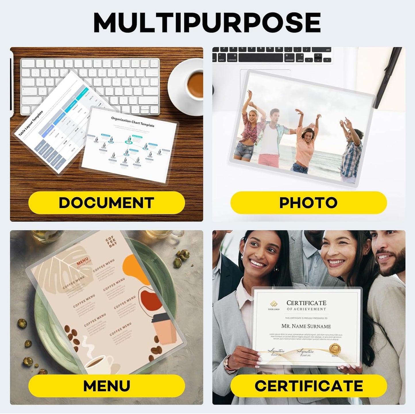 300 Pack Laminating Sheets, 3 Mil, 9 x 11.5 Inches Thermal Laminating Pouches Lamination Sheet Paper for Laminator, Clear, Letter Size, Office and School Supplies