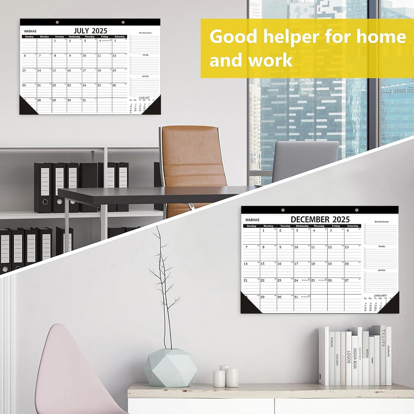 Desk Calendar 2025-2026 -18 Months-JULY 2025 to December 2026,Desk calendar 2025,12x17 in,Calendar 2025-2026,Office Desk Calendar 2025-2026