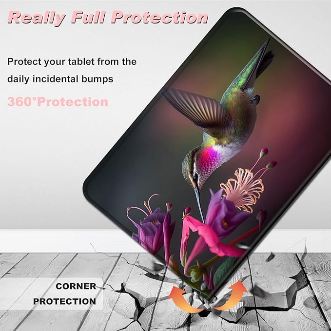 for Amazon Kindle Fire Max 11 Case (13th Generation, 2023 Release) 11",Slim Lightweight Smart Shell Stand Cover with Auto Wake/Sleep for All-New Fire 11 Max Tablet,Hummingbird Pink Cherry