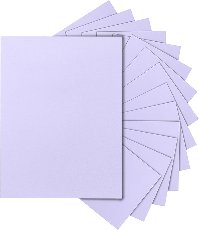 100 Sheets Purple Cardstock 8.5 x 11 Certificates Paper, 200gsm/75lb Heavyweight Paper Card Stock for Cards Making, Greeting Card, Business Cards, School Crafting, Menus