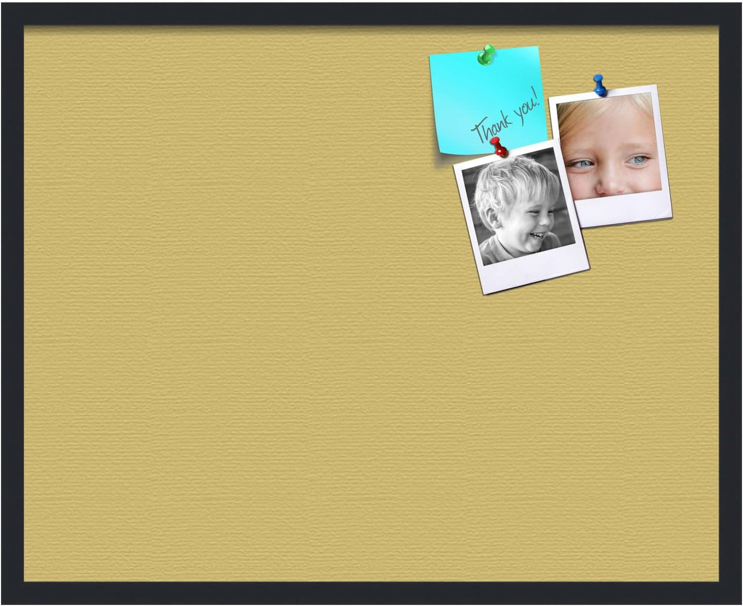 PinPix 30x24 Inch Cork Bulletin Board. This Decorative Framed Pin Board Comes with Honey Pastel Design and a Satin Black Frame. Ideal for Home Office Decor or Message Board (PinPix-1810)