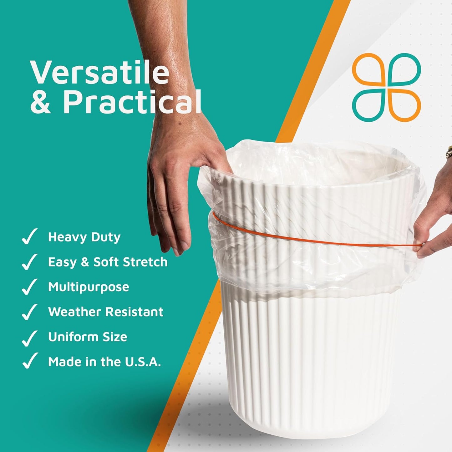 PlasticMill Orange Rubber Bands Size 33 (3 1/2" x 1/8") - #33 Rubber Bands Office Supplies - Strong, Elastic Bands for Crafts, Balloon Garland, Cash, File Folders (100-Pack)