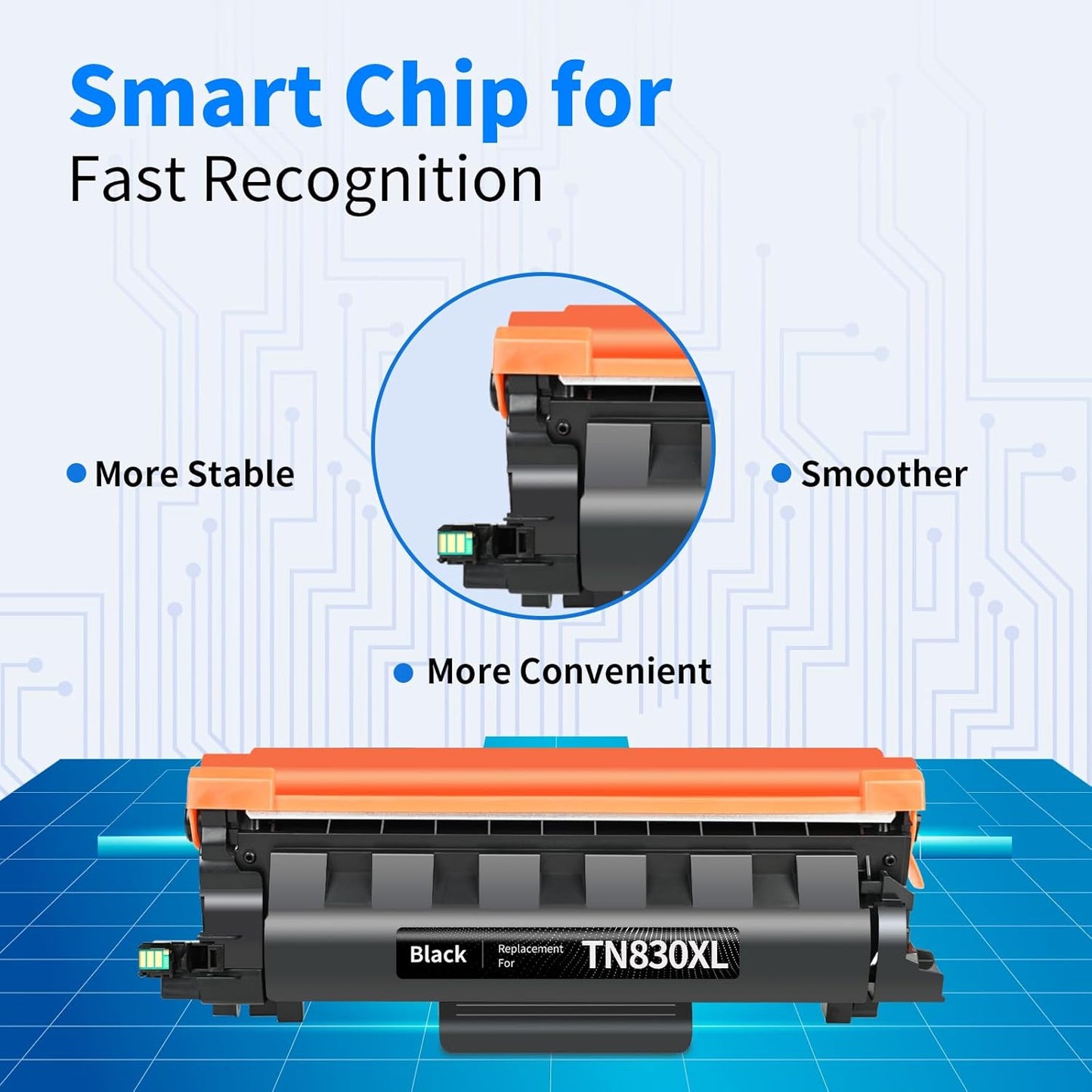 myCartridge Compatible Toner Cartridge Replacement for Brother DCP-L2640DW TN830XL TN830 TN830 XL TN-830 TN-830XL Toner 4PK Use for HL-L2460DW MFC-L2820DW HL-L2405W HL-L2480DW Printer