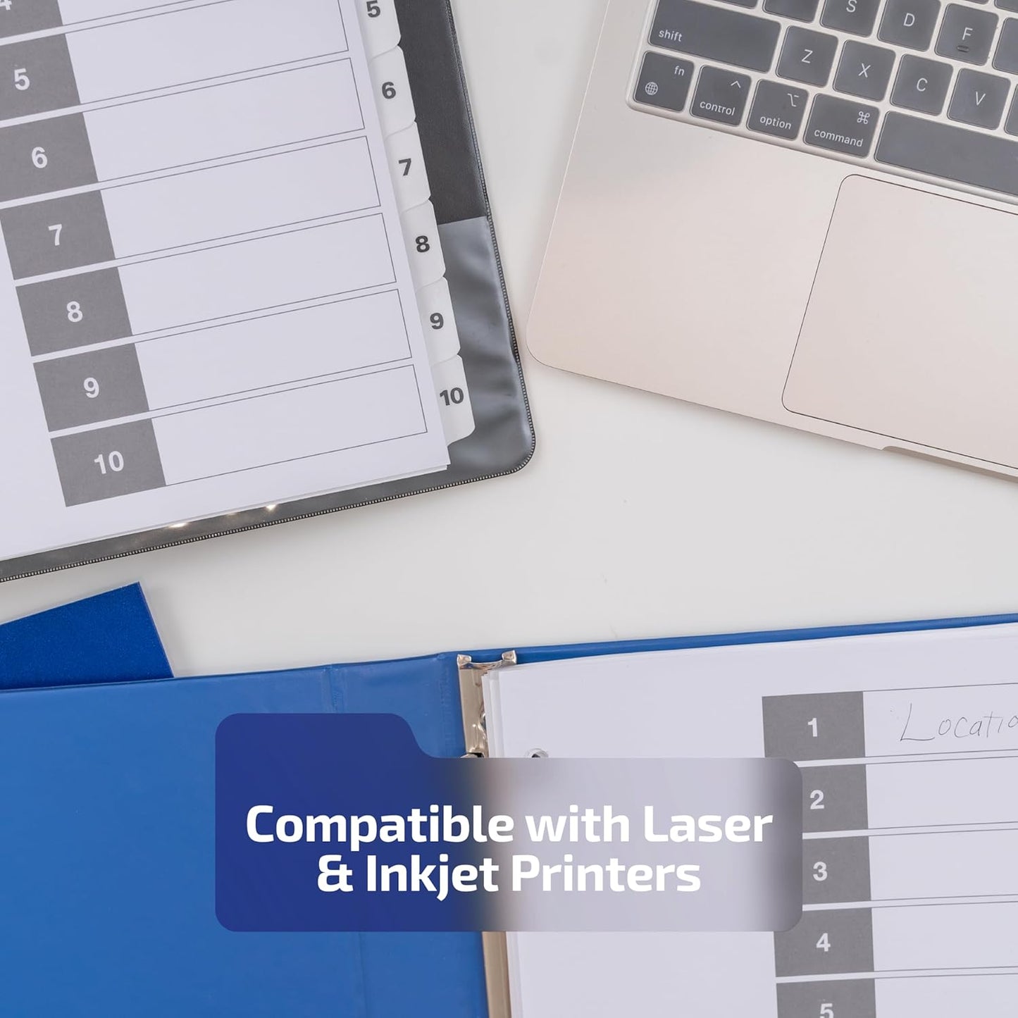 Davis Group 1-10 Index Tab Dividers for 3 Ring Binders, Customizable Table of Contents, 6 Sets