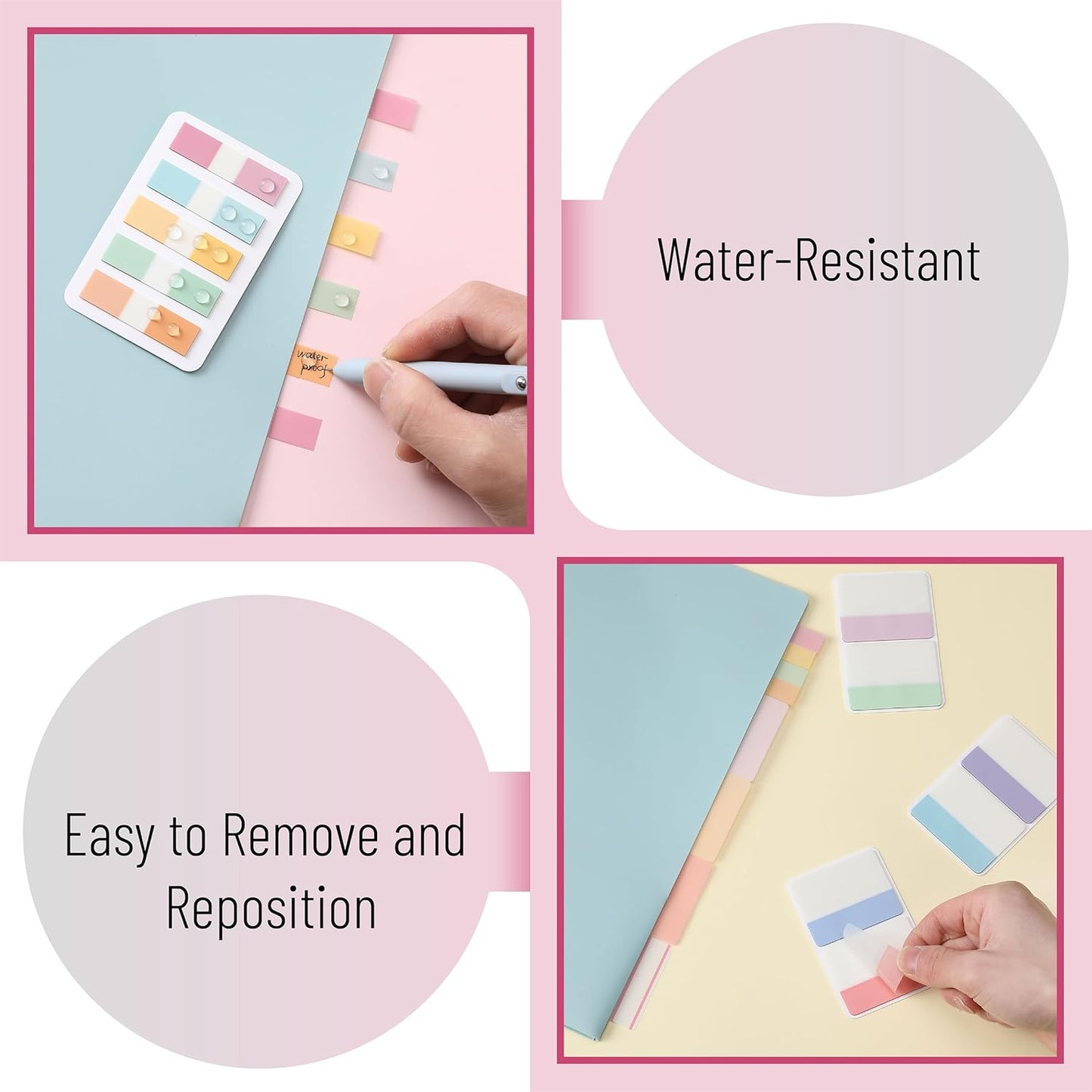 Mr. Pen- Sticky Index Tabs, 500 Pcs, 21 Sets, Colorful Sticky Tabs for Notebooks, Page Markers, Page Tabs for Binders, Page Tabs Sticky Tabs for Books, Notebook Tabs, Back to School Supplies