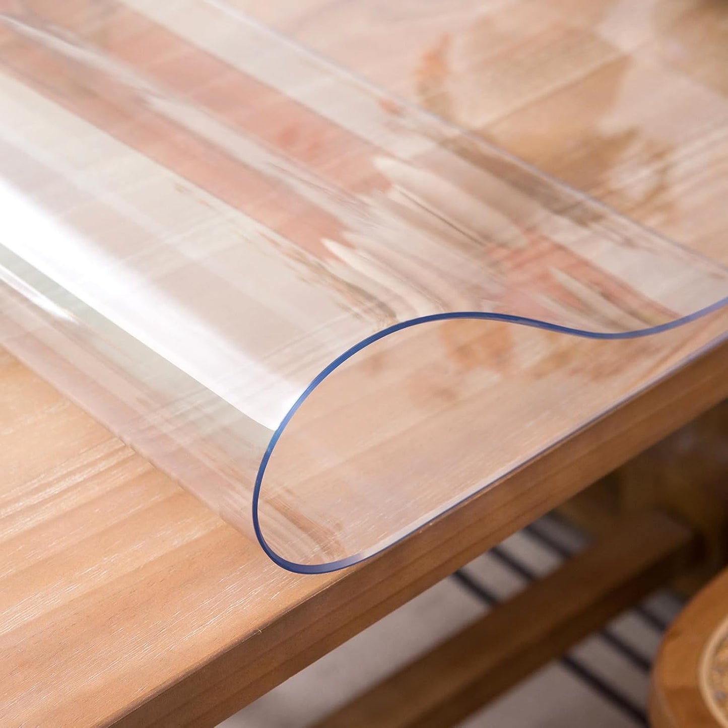 Clear Table Cover Protector, 30 x 30 Inch, 2mm Thick, Scratch & Heat Resistant, Waterproof, Fits Dining Room, Kitchen, Desk