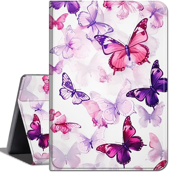 for Amazon Kindle Fire Max 11 Case (13th Generation, 2023 Release) 11",Slim Lightweight Smart Shell Stand Cover with Auto Wake/Sleep for All-New Fire 11 Max Tablet,Purple Blue Butterfly