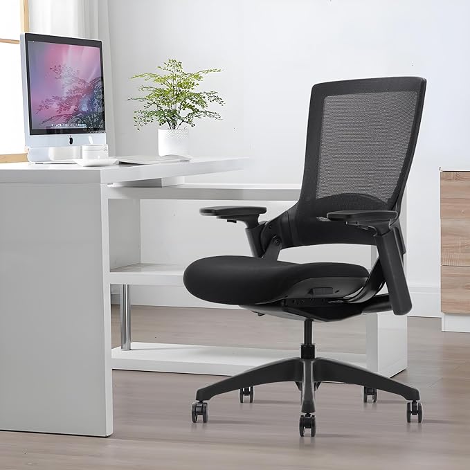 CLATINA Swivel Executive Chair, Adjustable Ergonomic Computer Chair with 3D Armrest and Lumbar Support, Mesh Backrest Task Chair for Home Office Conference Room