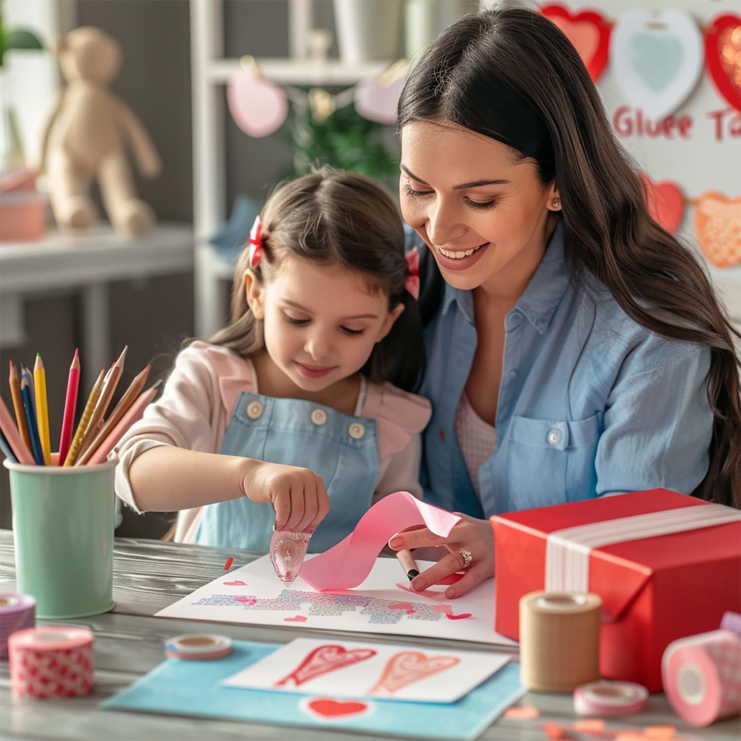 Double-Sided Tape Runner, Pack of 8, 0.31 Inches x 26 Ft Adhesive Tape Runners, Craft Supplies for Scrapbooking, Gift Wrapping, and Paper Art.