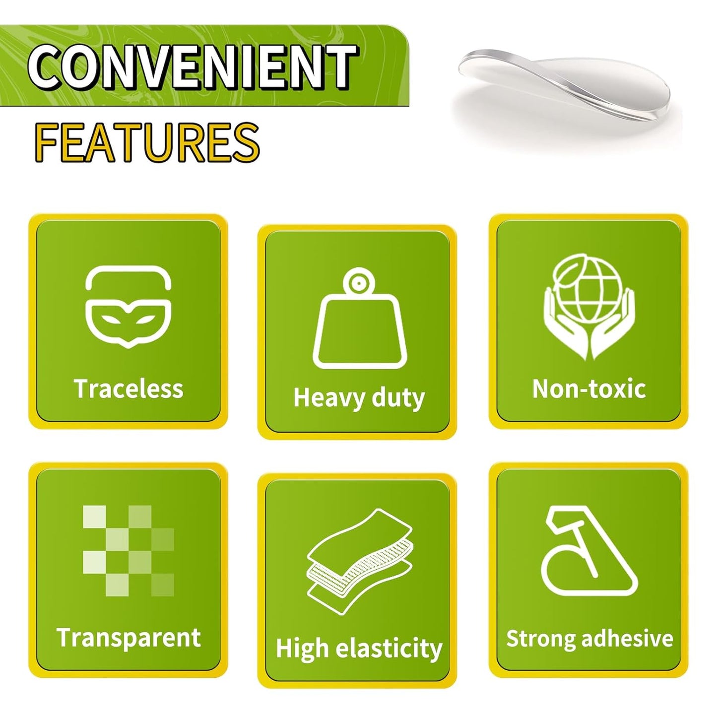 Piteno® 350Pcs Double Sided Adhesive Dots, 0.8" Clear Removable Sticky Adhesive Mounting Putty, Waterproof No Trace Dots Adhesive Putty for Poster Picture Festival Decoration Museum (20mm)