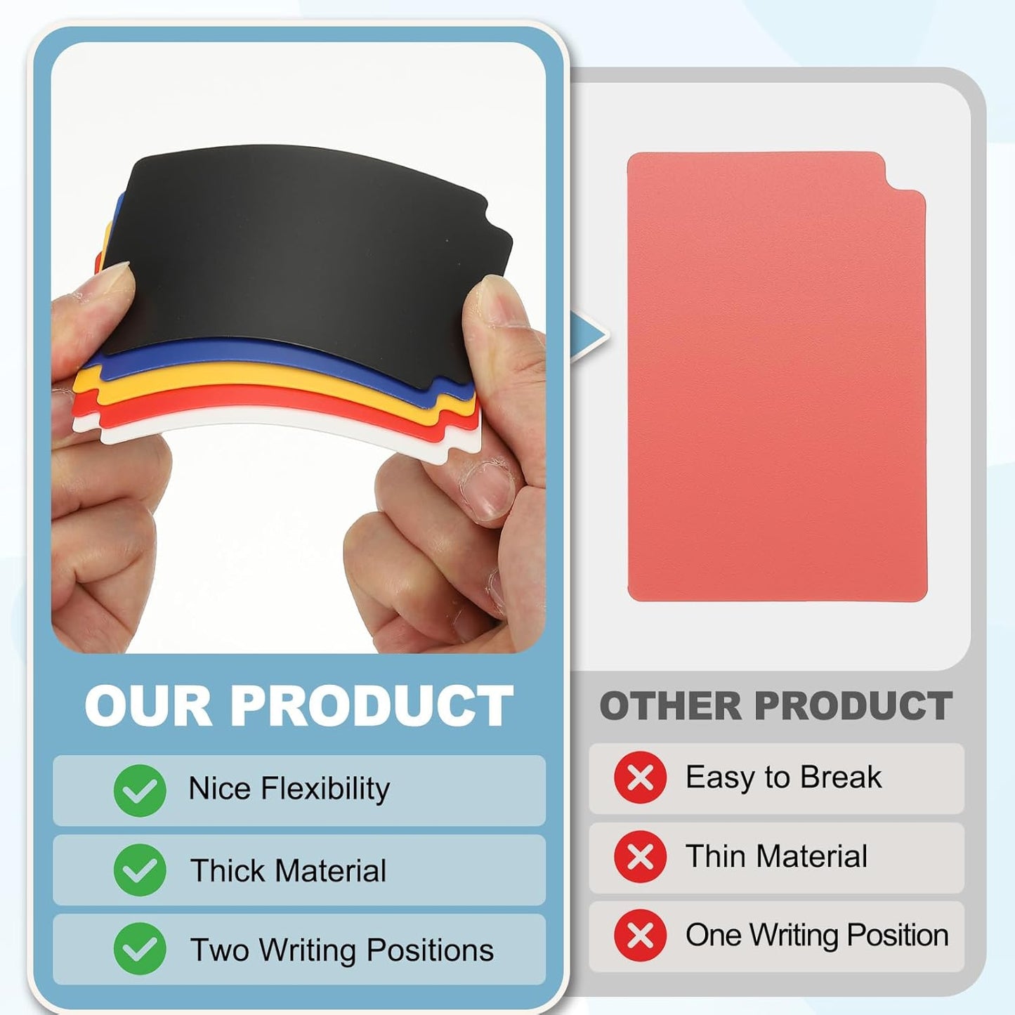 PATIKIL Trading Card Dividers, 50 Pcs Index Card Football Card Sorter Storage Boxes Organizer Tray Accessories for Sports Game Baseball Card, Red