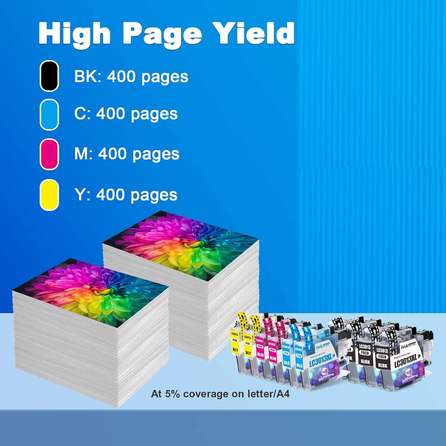 LC3013 Ink Cartridges BK/C/M/Y Compatible with Brother LC3013XL Ink LC3013 XL LC3011 LC-3011 Work for Brother MFC-J491DW MFC-J497DW MFC-J690DW MFC-J895DW (10 Pack)
