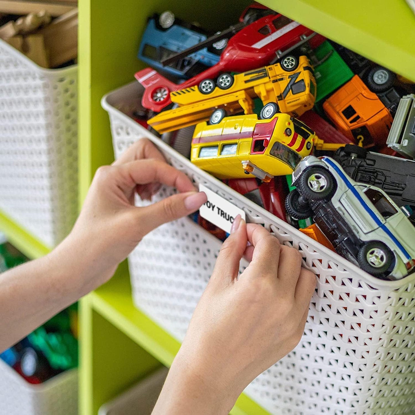 Royal Green Rectangular Color Coding Sticker Roll - Write On Labels for Folders & Organizing, 1.57" x 0.75" Stickers to Write On Name Tags for Office Supplies & Organization, 500-Pack (Olive Green).