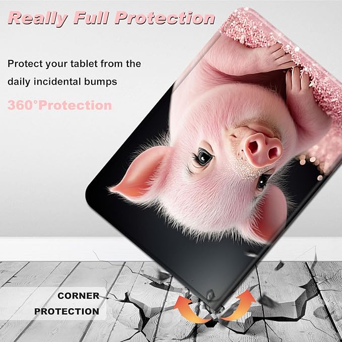 for Amazon Kindle Fire Max 11 Case (13th Generation, 2023 Release) 11",Slim Lightweight Smart Shell Stand Cover with Auto Wake/Sleep for All-New Fire 11 Max Tablet,Cute Pink Pig