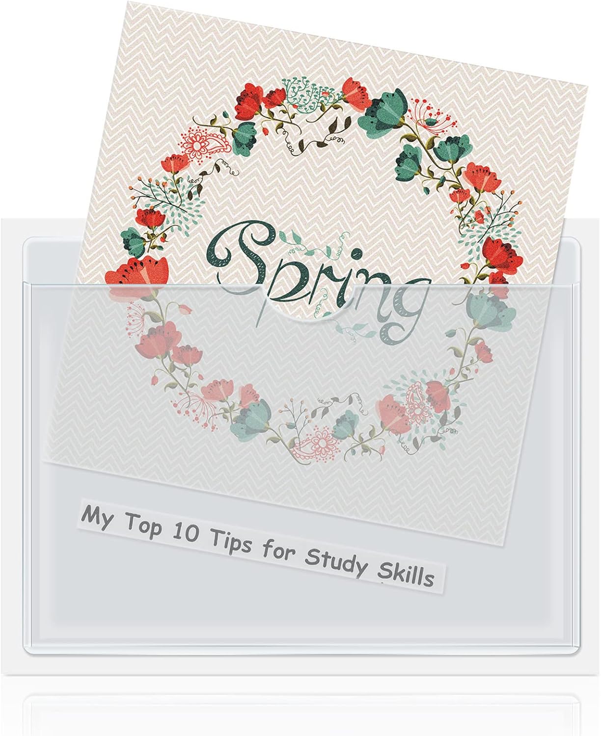 Outus 500 Pack Self Adhesive Index Card Holder Clear Plastic Label Pockets with Top Open for Loading Sticky Business Card Sleeves for Storage Bins Library Organizing Photo Protecting(3.6 x 4.8 Inch)