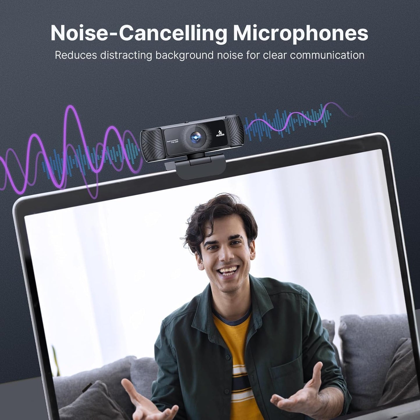 NexiGo 1080P 60FPS Webcam with Software Control and Microphone, AutoFocus, w/Privacy Cover, N680P Pro Computer Web Camera for Skype Zoom Teams, Mac PC Laptop Desktop