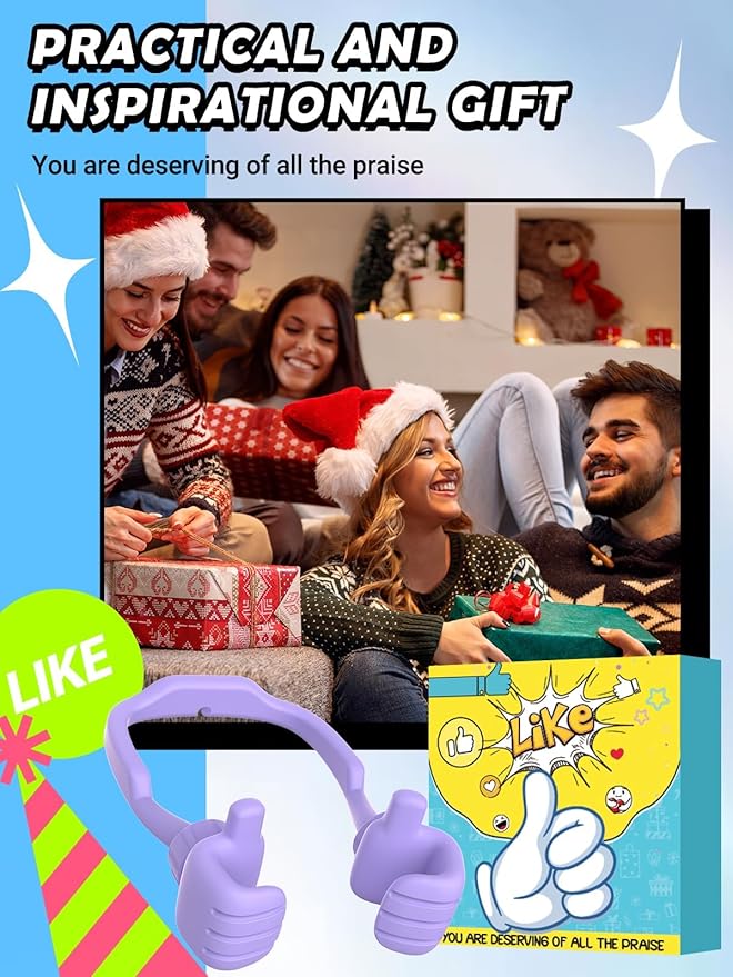 Cell Phone Stand Thumbs Up Lazy Phone Stand - 2 Pack Phone Holder 2025 College Graduation Gifts for Her Him Cellphone iPhone Stand for Desk Birthday Gifts for Teens Girls Boys Adults Women Men Wife