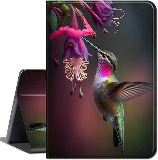 for Amazon Kindle Fire 7 case 2019/2017 Release 9th/7th Generation,Slim Lightweight Smart Shell Stand Cover with Auto Wake/Sleep for Amazon fire 7 Tablet 9th/7th Generation,Hummingbird Pink Cherry