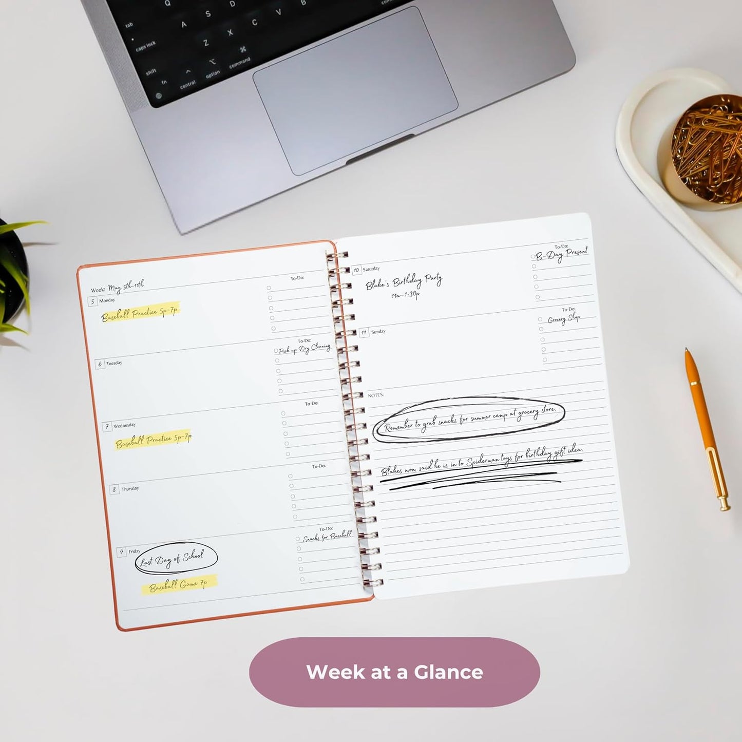 | Ultimate Yearly, Daily, Weekly, Monthly Planner | 8.25" x 11.75" | To Do List Notebook for Work | Simple Design | Multiple Layouts | Academic Planner and Organizer Notebook (Black, Yearly Planner - Portrait)