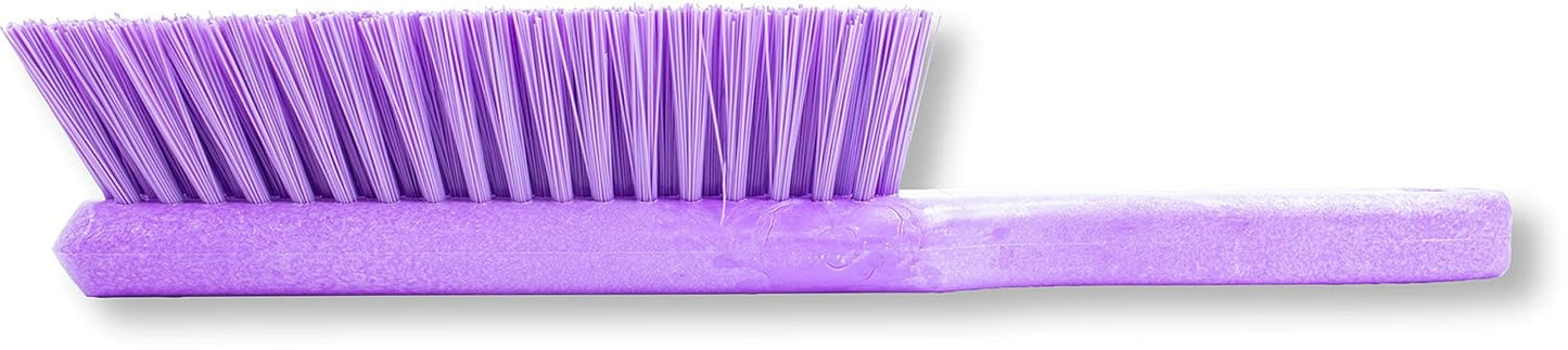 SPARTA Handheld Soft Counter Brush 8 Inch Bristle Span, Multi-Use Dust Brush with 5 Inch Handle for Tables, Countertops, and Delicate Surfaces, Polyester, Purple