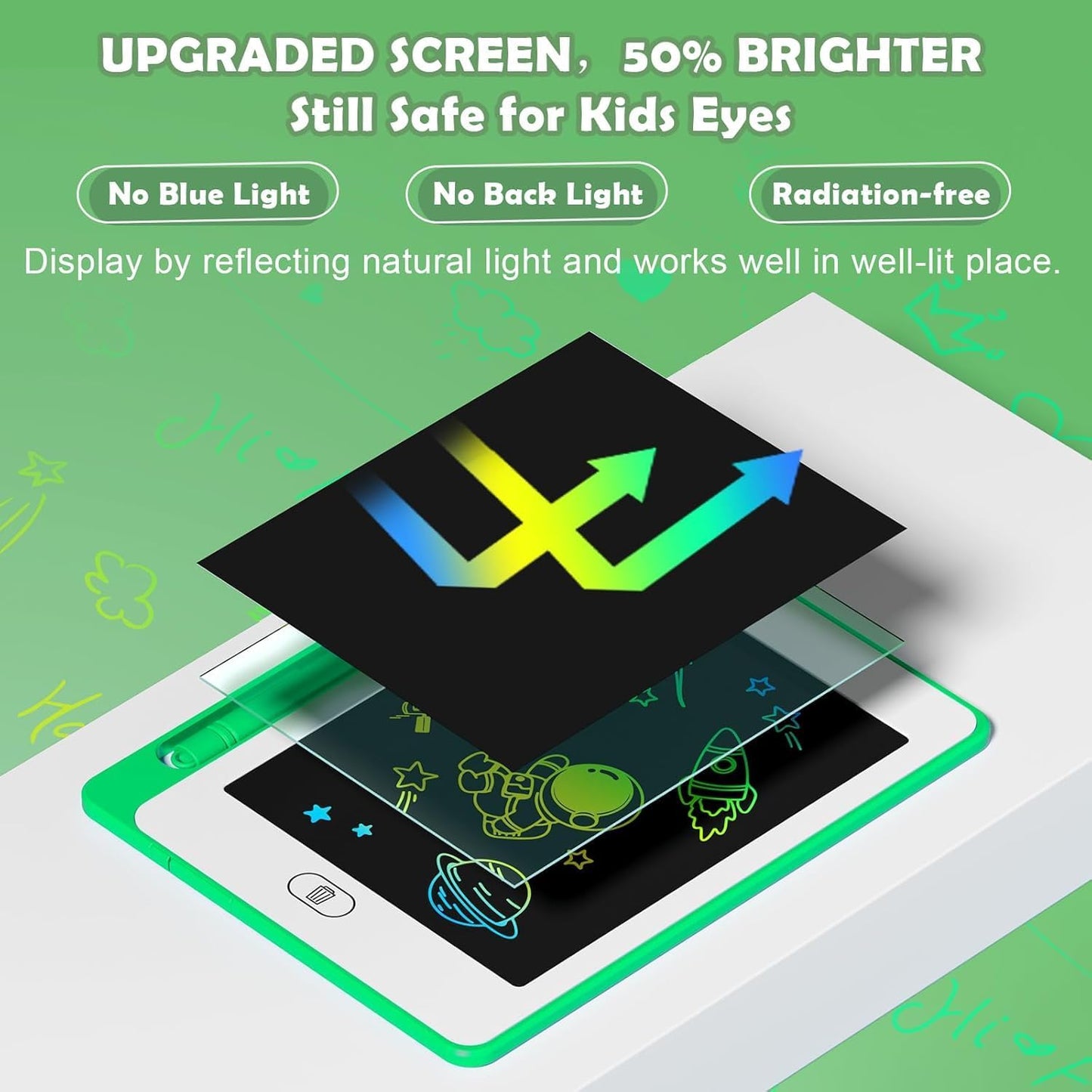 16 Pack LCD Writing Tablet for Kids, 6.5 Inch Colorful Doodle Board Drawing Tablet, Erasable Reusable Electronic Drawing Pads, Educational Learning Toys Birthday Gifts for Girls Boys Age 3 4 5 6 7 8