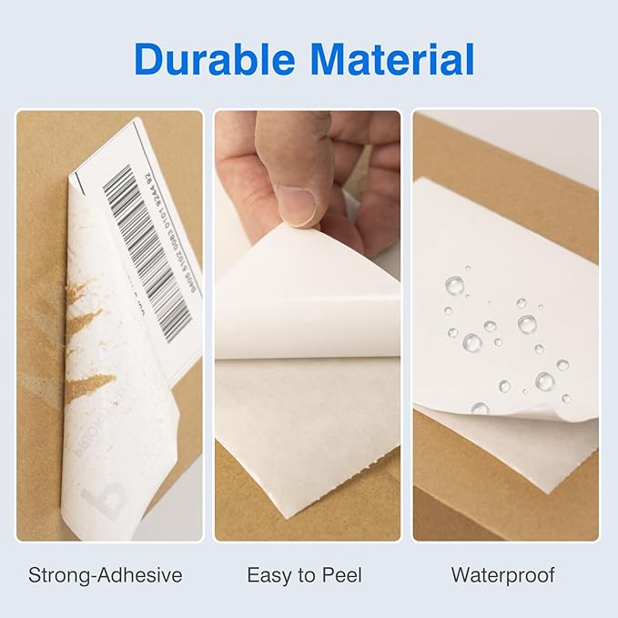Thermal Shipping Labels - 350 Sheets per Roll, 4x6 Inch, Compatible with Zebra, Brother, Rollo, JADENS, Nelko, Phemome, Polono Printers, Self-Adhesive, Premium Quality for Shipping & Packaging