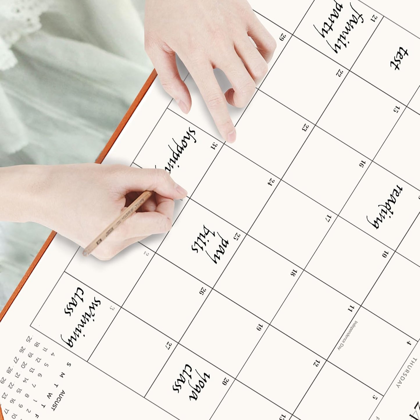 Large Desk Calendar 2025-2026 with Desk Mat, Desktop Calendar Runs From July 2025 to December 2026, Desk Pad Calendar 22 x 17 Inch Perfect for Planning, Organizing, and Scheduling Your Life (Brown)