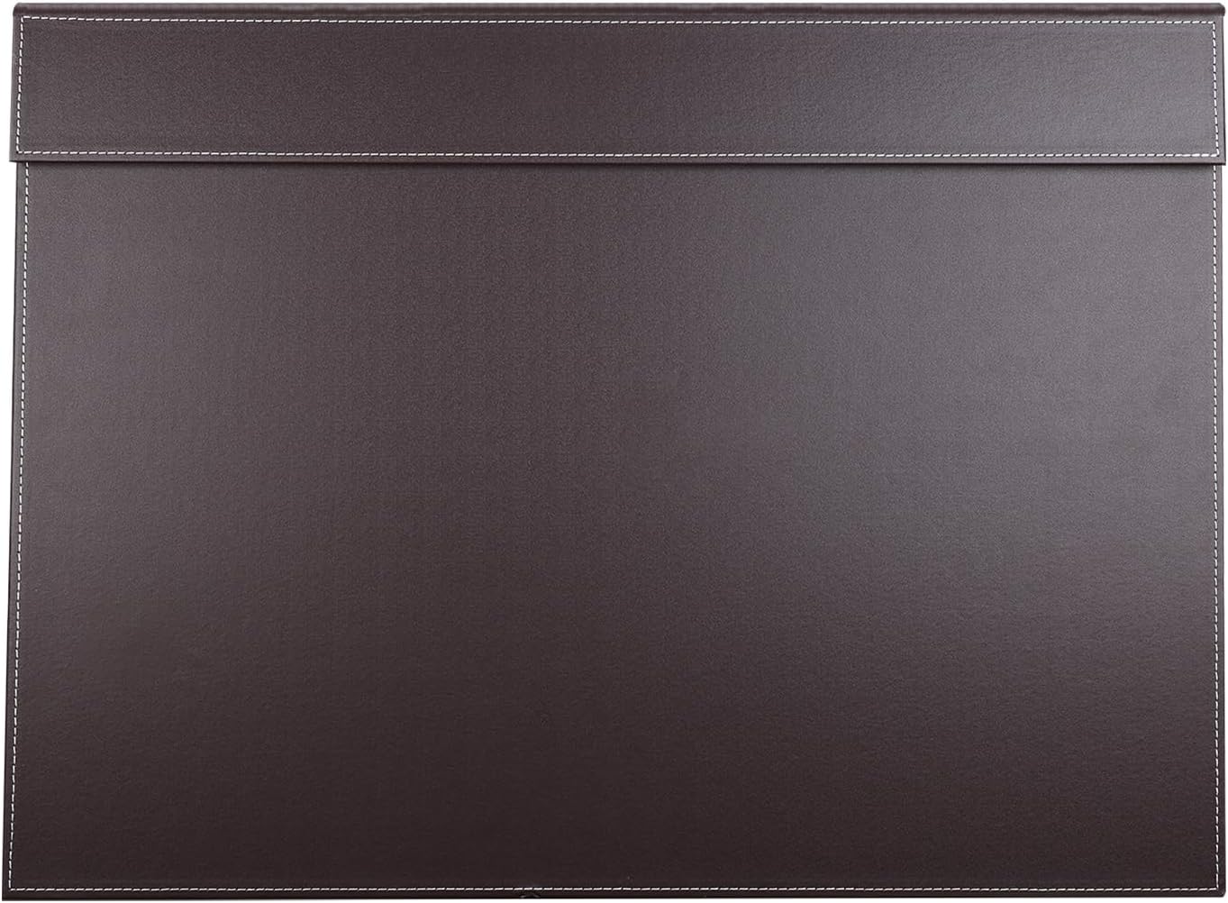 KINGFOM Ultra-Smooth PU Leather Desk Pad & Mat Office Desk Drawing & Writing Board A3/ A4 File Paper Clip Table Protector Mat on Top Large 24''x18'' (Brown)