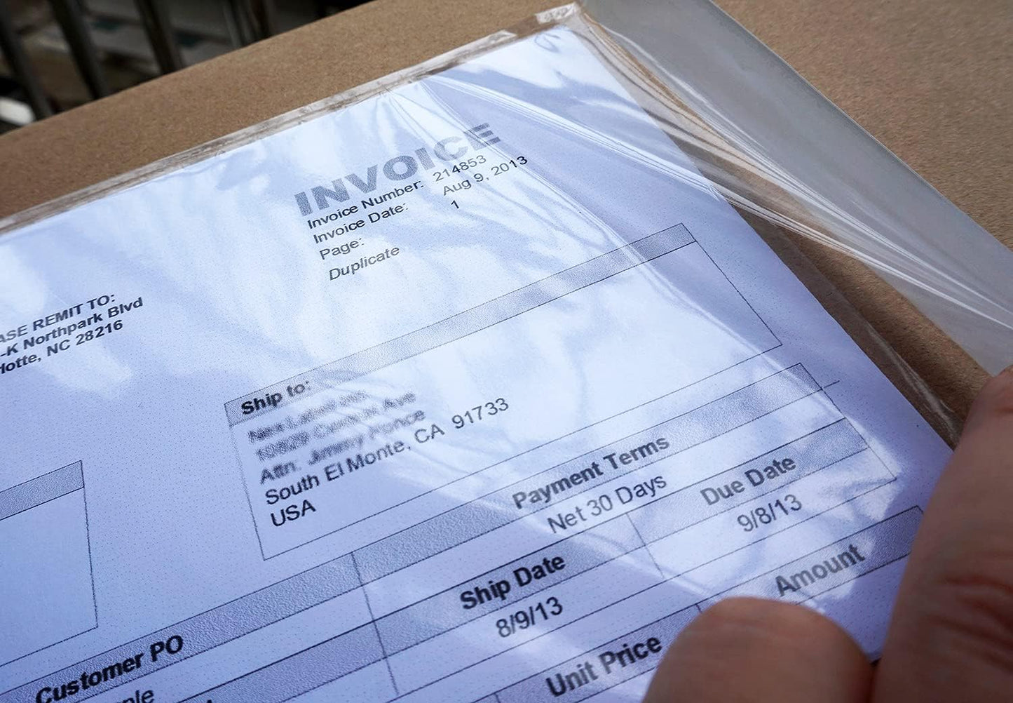 Premium 6''x10'' Packing List Envelope, Tailored Size for Letter-size Paper Folded in Half, Adhesive Shipping Label Pouch/Sleeve (100 pack)