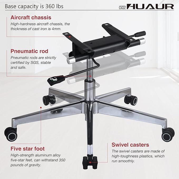 Genuine Leather Modern Executive Chair High-Back Support 90 to 150 Degrees Tilt and Upholstered Home Desk Chair with Base 360LB Capacity Swivel Computer Office Chair (Black)