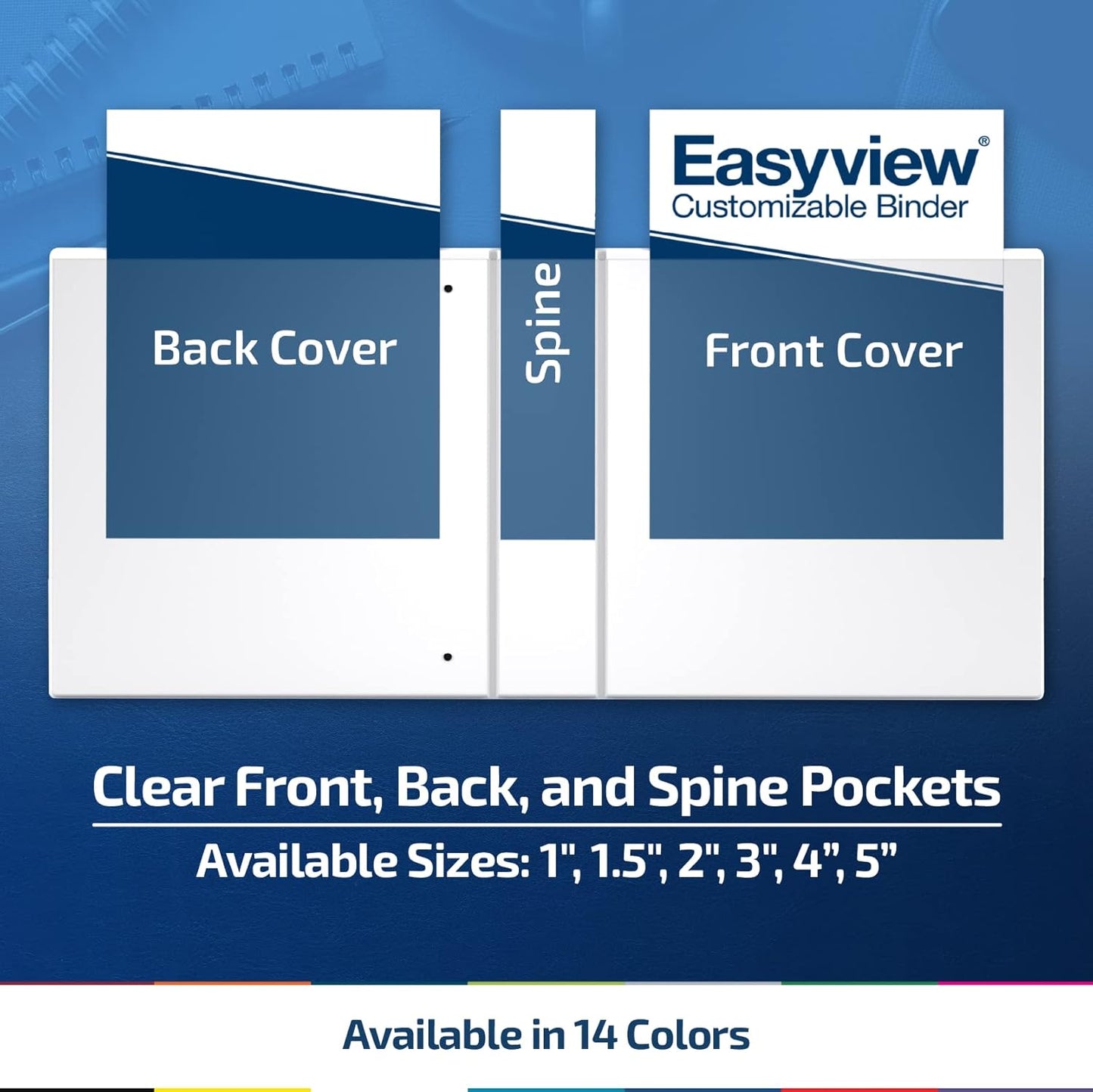 Easyview Premium 3-Ring Binders with Clear-View Covers and Round Rings, Binders for School or Office, 2 Inch, Pack of 6, Pink