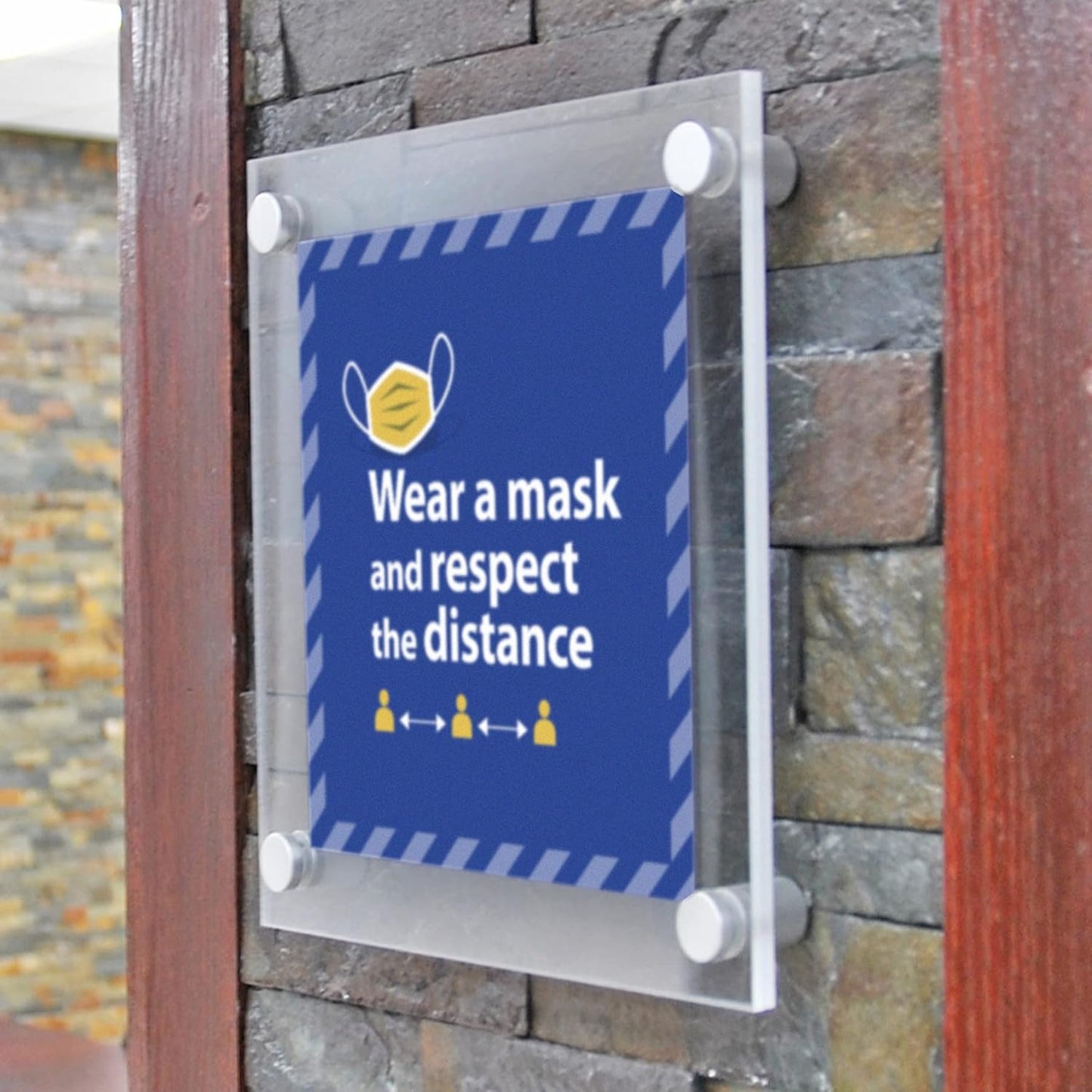 Azar Displays 105510 Standoff Sign Holder, 11" W x 14" H, Clear