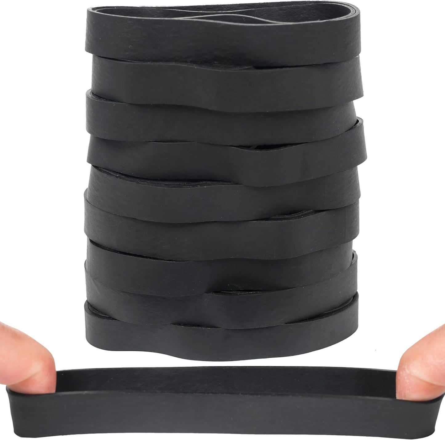 HAIDIBAO-Rubber Bands 40 Pcs size#105 Big black rubber band large Elastic Band rubber bands office supplies Heavy Duty wide Strong Elastic bands Outdoor (5.12" x 0.6")