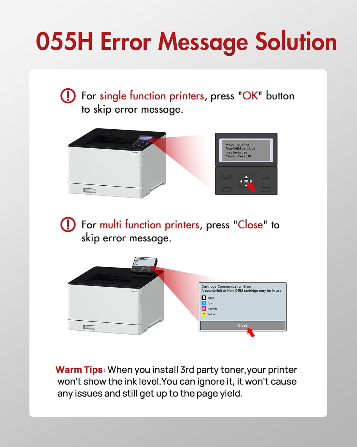 High Yield|055 Toner Cartridge Set MF743Cdw| Replacement for Canon 055 toner cartridge set Compatible with Canon Color ImageCLASS MF741Cdw MF743Cdw toner cartridges MF745Cdw MF746Cdw LBP664Cdw Printer