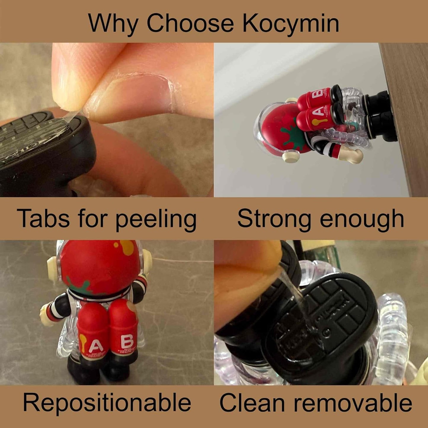 Double Sided Adhesive Putty with Pull Tabs, 500 Removable Clear Dots Sticky Tack, 0.31''x0.51''Waterproof Poster Putty Glue Dot for Party Decoration