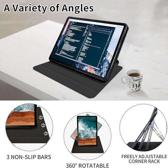 for Fire HD 10 Tablet Case 11th Generation 2021 and Amazon Fire HD10 Plus Case 10.1", 360 Degree Rotating Stand Smart Protective Case,for Fire HD 10 2021 Tablet,Cute Wild Cat