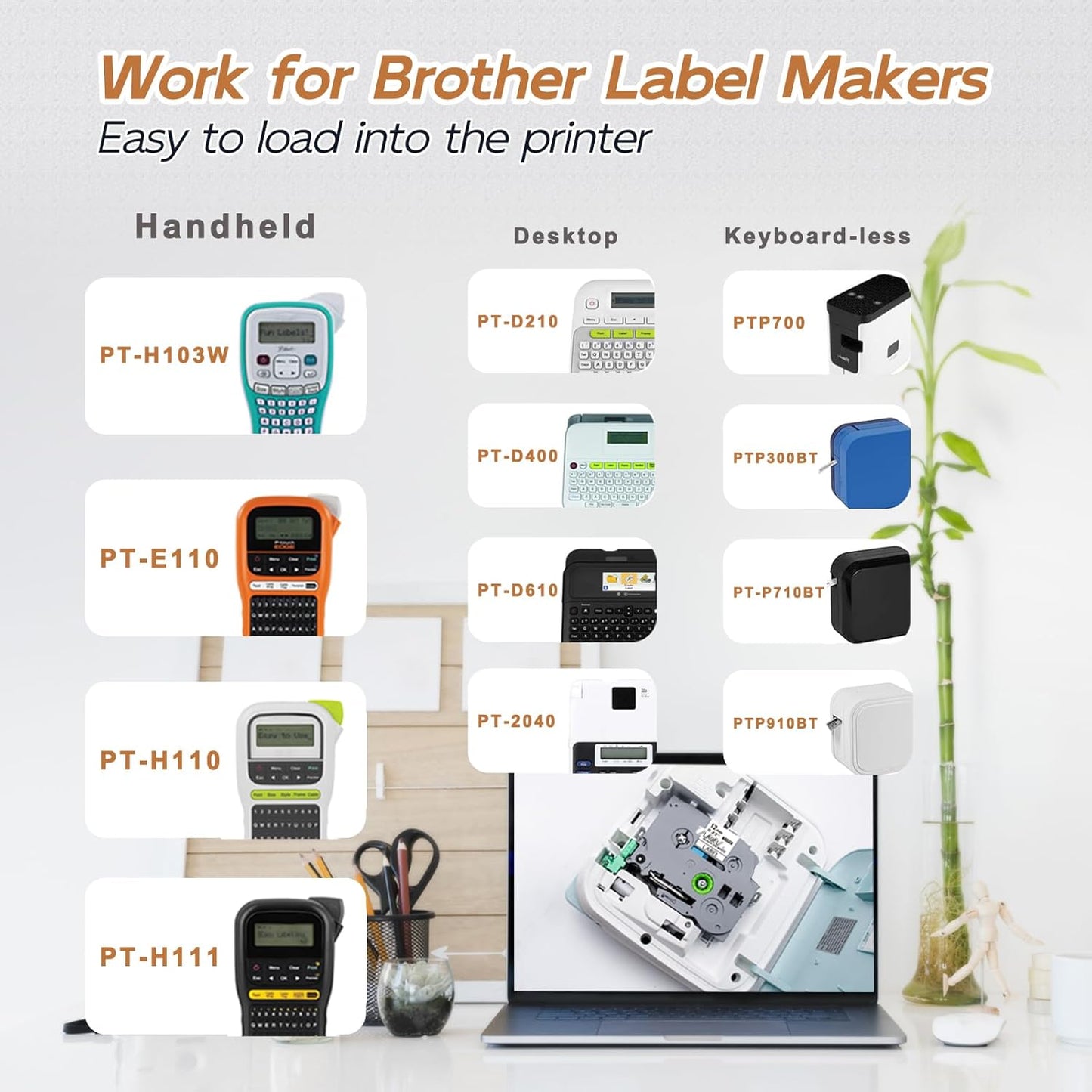 UNOKA Replace for Brother P-Touch Label Tape Clear 12mm 0.47 Laminated TZe-131, TZe TZ Label Maker Refills Black on Transparent for P Touch PT-D200G PT-D210 PT-D220 PT-2040, 1/2Inch x 26.2ft, 3PK
