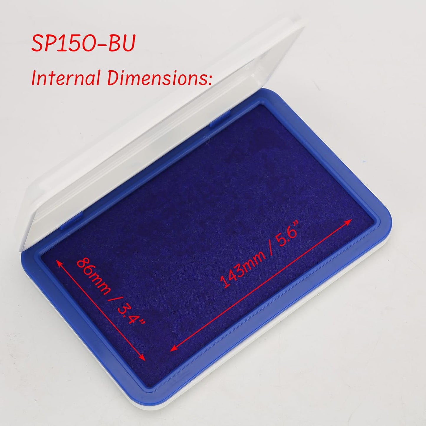 Ink Pads for Stamps | Blue Ink Stamp Pad | Rubber Stamps Ink Pad - Premium Quality Felt Pad for Stamps | Stamp Pads | Large Size