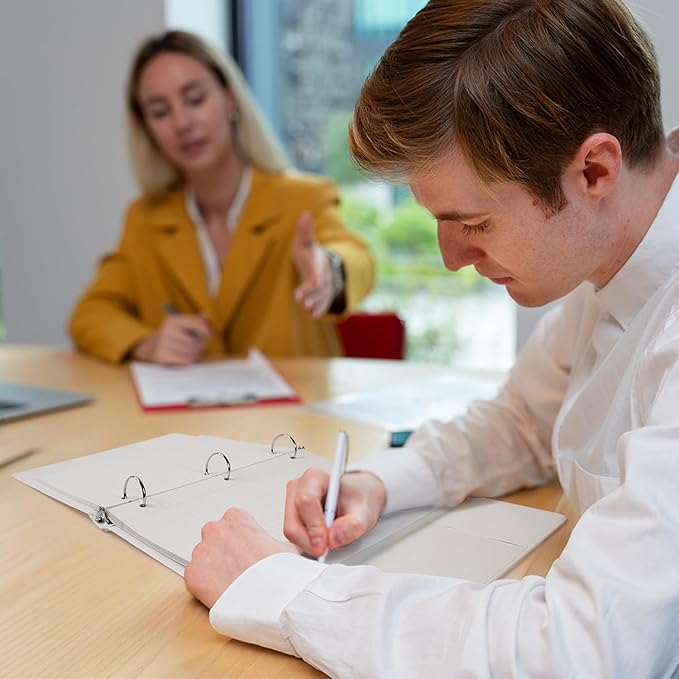 POPRUN Loose Leaf Paper, 8.5" x11" College Ruled, 100GSM / AA Grade Bulk Lined Filler Sheets, 3 Hole Punched for Binder Notebook, Office School Supplies, 3 Pack (300 Sheets)